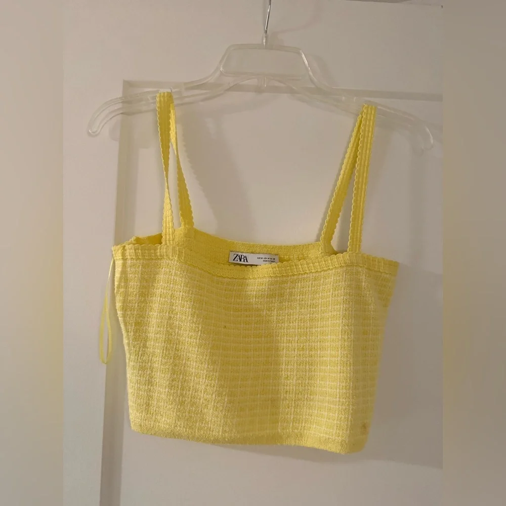 Zara Yellow Knit Cardigan and Top Set - Picture 5 of 10